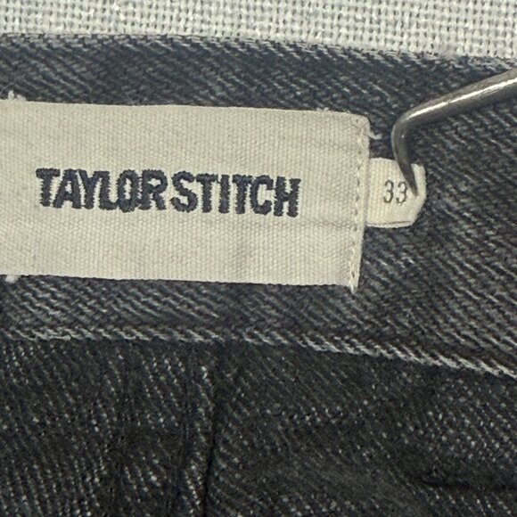 Taylor Stitch Slim Fit Jeans Washed Black Button Fly Medium Rise Denim Size 33 - Picture 9 of 9